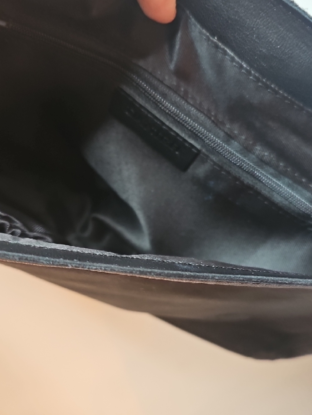 Danier Black Clutch with Silver Stud Triangles - Picture 7 of 10